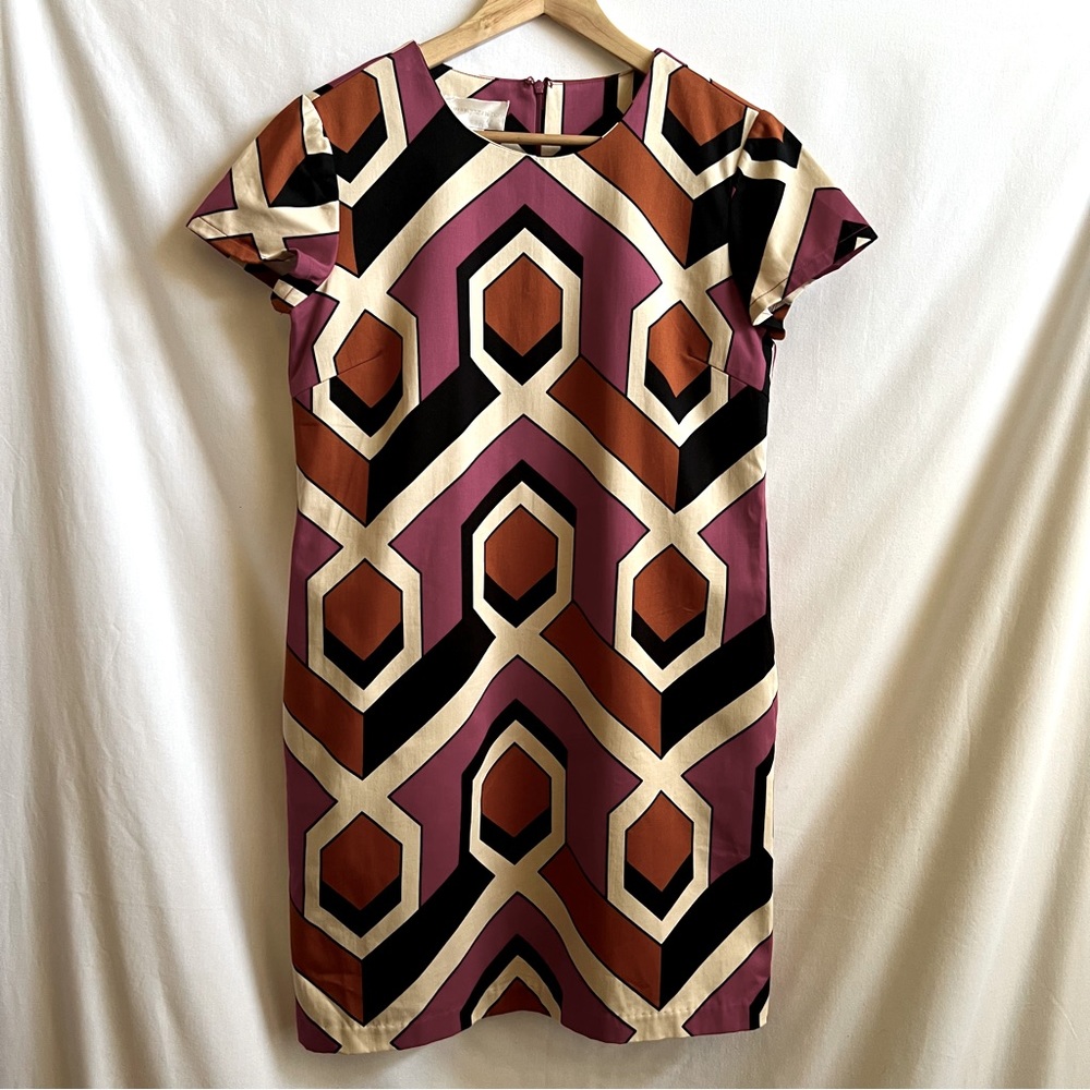 Corey Lynn Calter Geometric Pattern Sheath Dress.  Size S